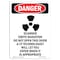 Signmission OSHA Danger Sign, CT Scanner Emits Radiation, 10in X 7in Rigid Plastic, 7" W, 10" H, Portrait OS-DS-P-710-V-2465 - alternate 1